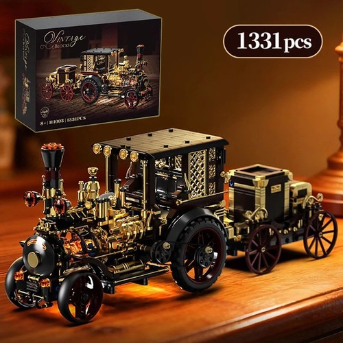 Vintage mechanical steam car - vintage,
