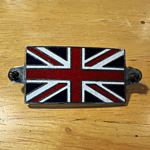 Vintage union jack enamel - enamel, car
