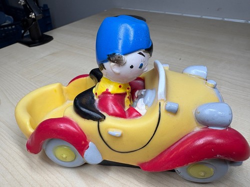 Vintage noddy toy car yellow - yellow, &