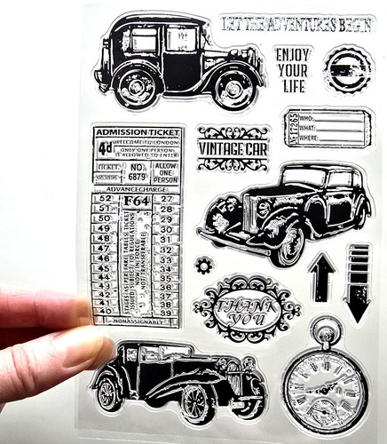 Clear stamps vintage cars car - stamps,