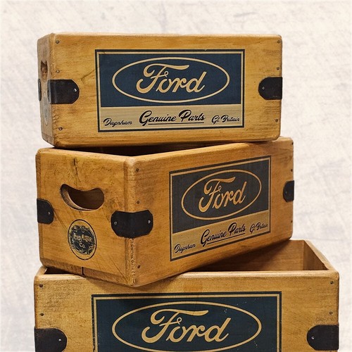 Ford parts vintage box wooden - box,